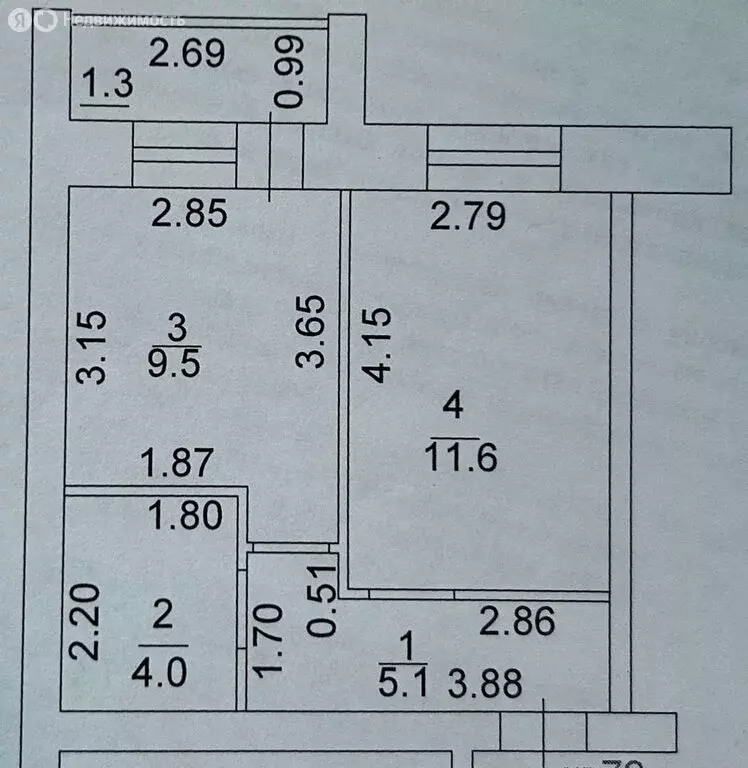 1-комнатная квартира: Киров, Краснополянская улица, 8 (31 м) - Фото 1