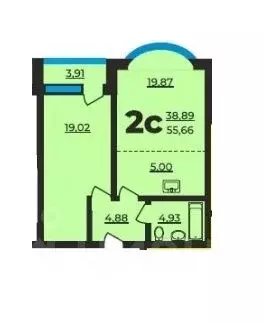 1-к кв. Новосибирская область, Новосибирск Ельцовская ул., 6/4 (58.2 ... - Фото 2