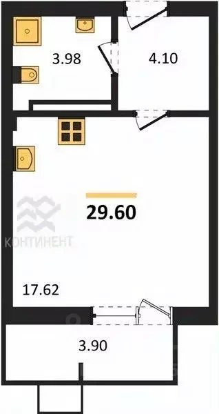 Студия Крым, Симферопольский район, Гвардейское пгт ул. Курганная ... - Фото 2