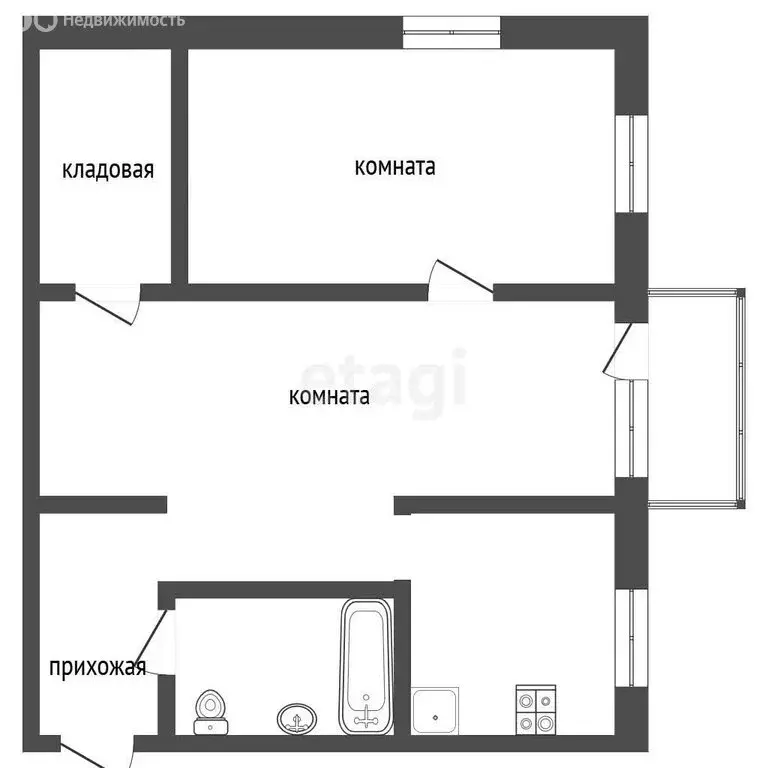 2-комнатная квартира: Рыбинск, Рабкоровская улица, 21 (38.8 м) - Фото 0