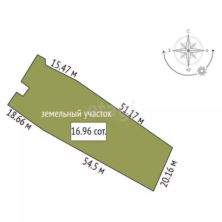Участок в село Аромашево, улица Ленина (16.96 м) - Фото 1