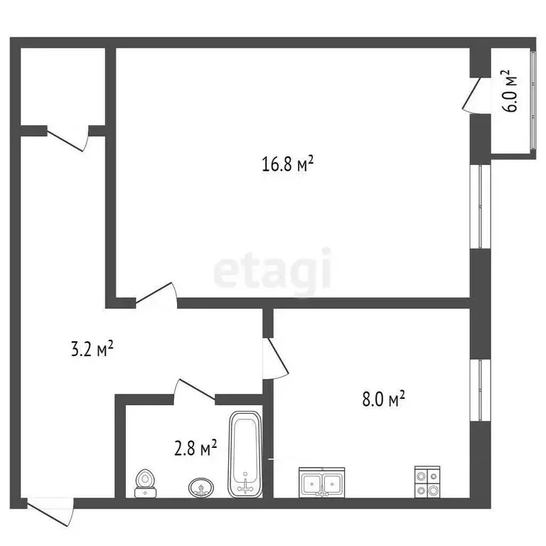 1-комнатная квартира: Феодосия, улица Гарнаева, 63 (31.6 м) - Фото 1