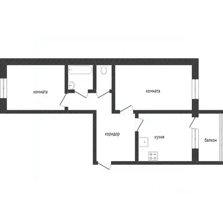 2-к кв. Ханты-Мансийский АО, Сургут ул. Гагарина, 26 (54.0 м) - Фото 0