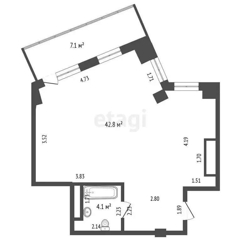 1-комнатная квартира: Самара, Аэродромная улица, 98А (54 м) - Фото 0