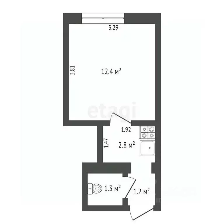 Комната Тюменская область, Тюмень Ткацкий проезд, 8 (17.7 м) - Фото 2