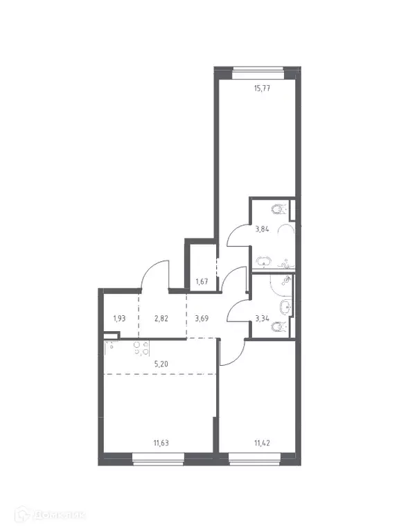 Продаётся 2-к квартира, 61.3 м - Фото 0