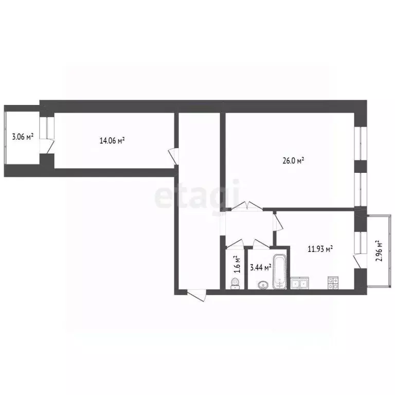 2-к кв. Ярославская область, Ярославль ул. Богдановича, 4 (45.8 м) - Фото 1