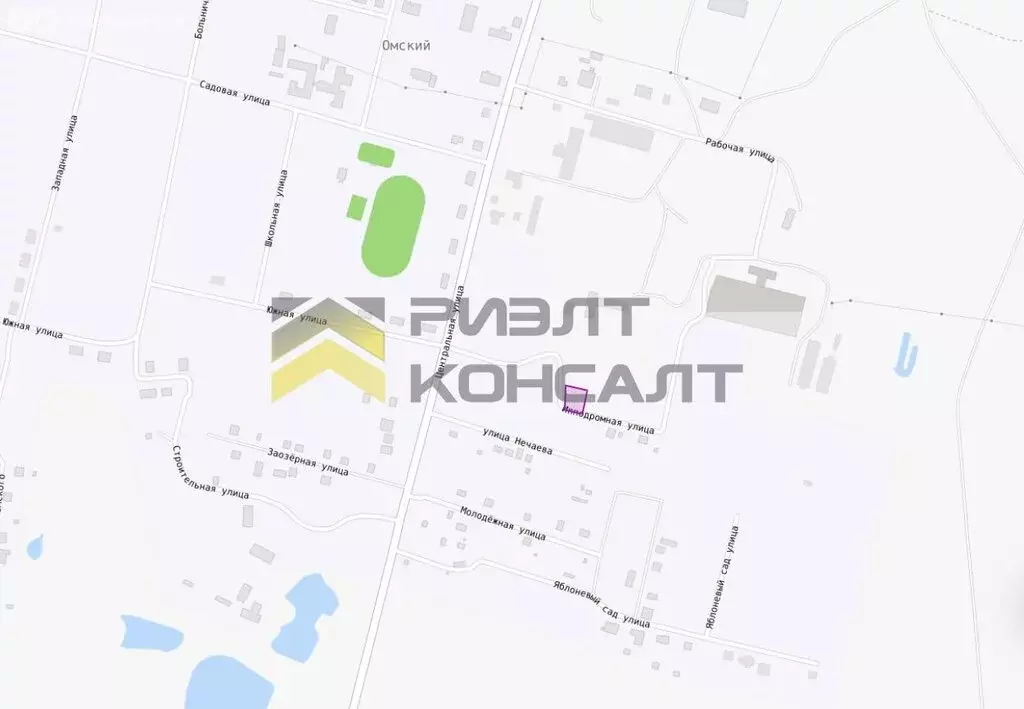 Участок в посёлок Омский, Ипподромная улица (12.8 м) - Фото 1