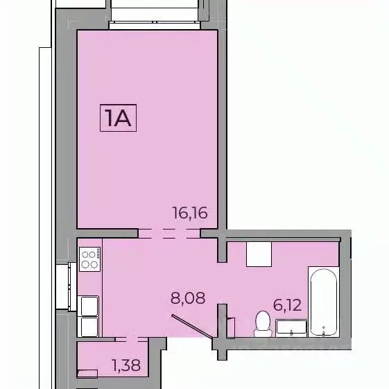 1-к кв. Иркутская область, Иркутск Байкальская ул., 89 (46.5 м) - Фото 0