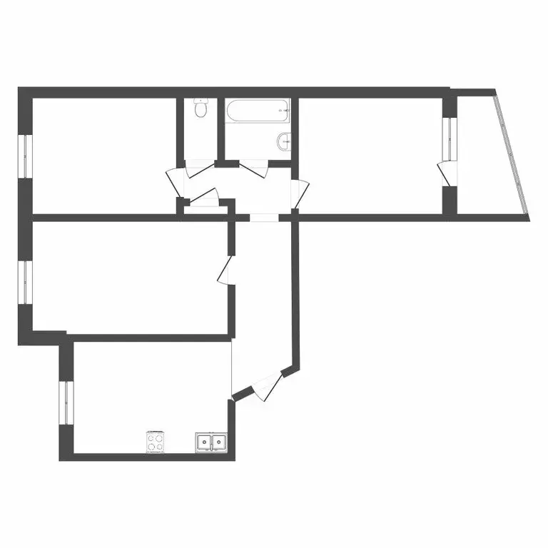 3-комнатная квартира: Тюмень, улица Энергетиков, 45А (65.3 м) - Фото 0