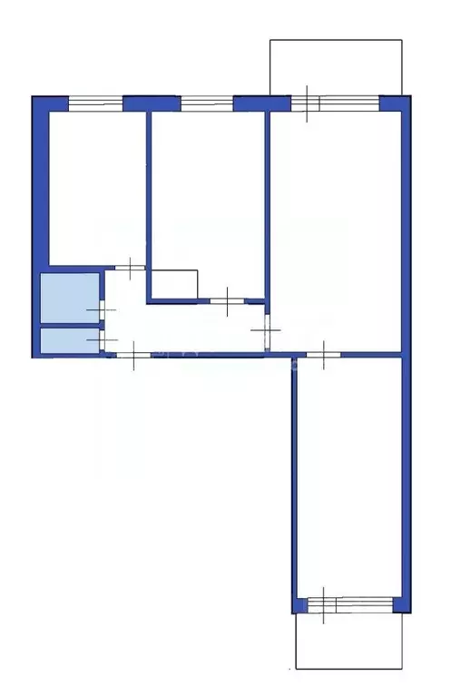 3-к кв. Кемеровская область, Кемерово просп. Ленина, 124 (59.4 м) - Фото 2