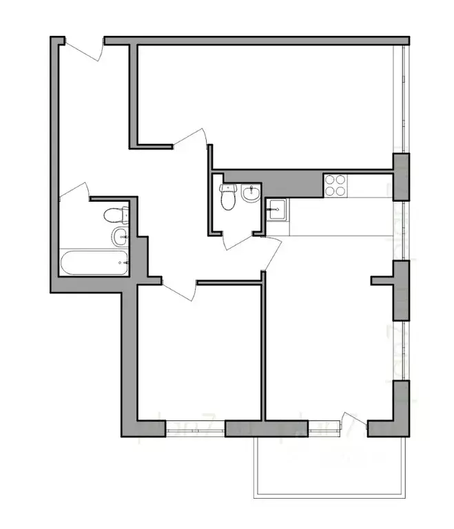 3-к кв. Иркутская область, Иркутск Ново-Ленино мкр, Территория 1-й ... - Фото 0