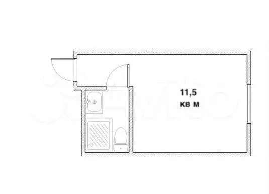 Доля в квартира-студии, 11,5 м, 1/9 эт. - Фото 0