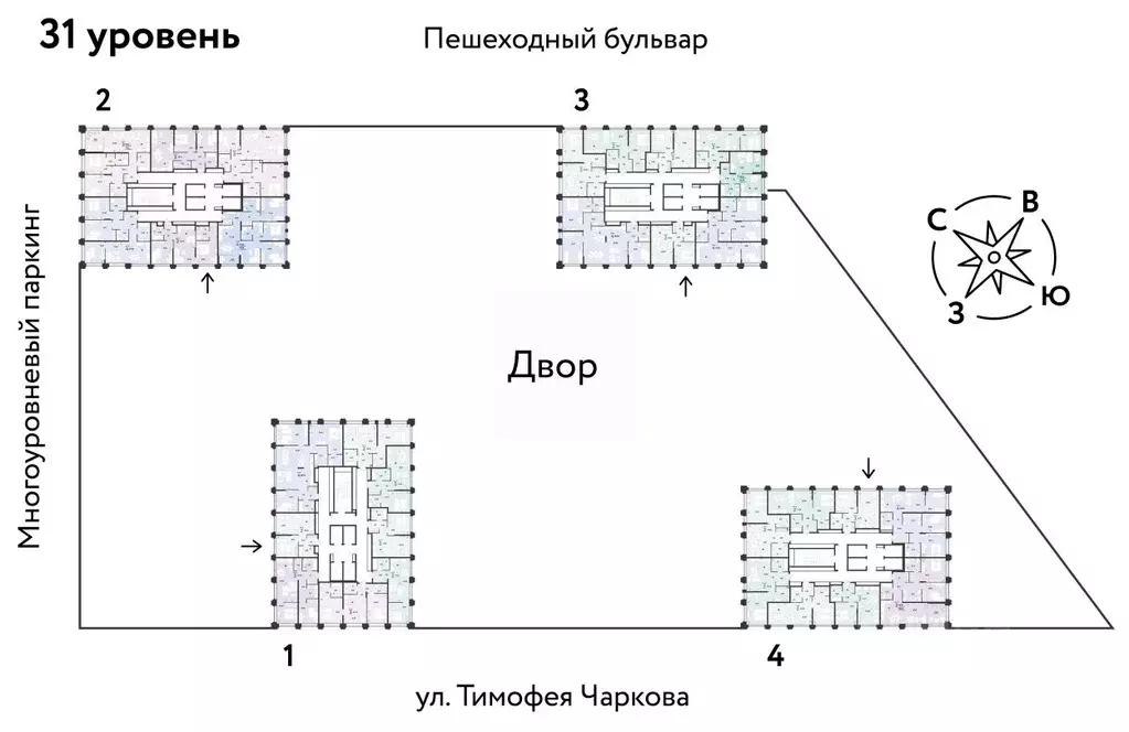 3-к кв. Тюменская область, Тюмень ул. Тимофея Чаркова, 93 (59.36 м) - Фото 1