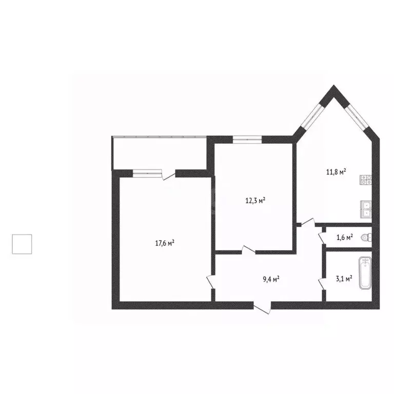 2-к кв. Башкортостан, Нефтекамск Березовское ш., 10 (55.8 м) - Фото 0