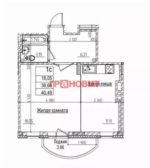 1-к кв. Новосибирская область, Новосибирск ул. Дуси Ковальчук, 242 ... - Фото 1