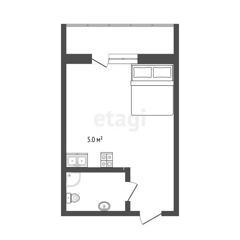 Квартира-студия: Воскресенск, микрорайон Новлянский, улица Кагана, 19 ... - Фото 1