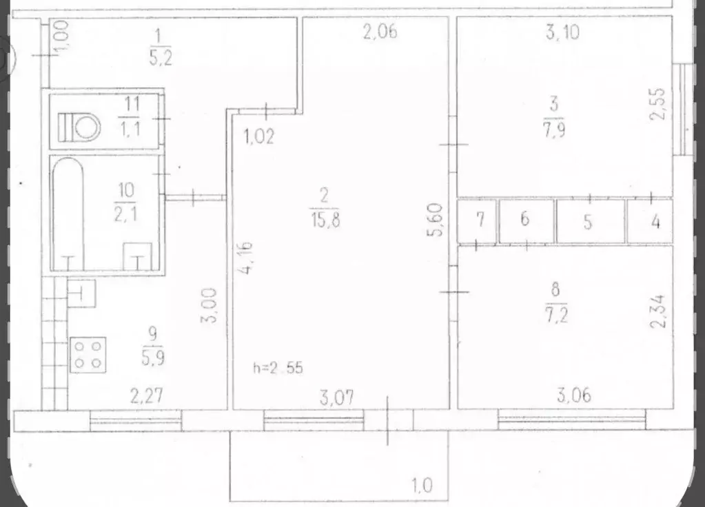 3-к кв. Крым, Керчь ул. Кирова, 67 (48.0 м) - Фото 2