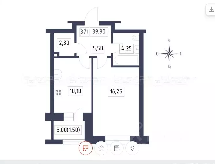 1-к кв. Татарстан, Казань Краснококшайская ул., 60 (40.0 м) - Фото 1