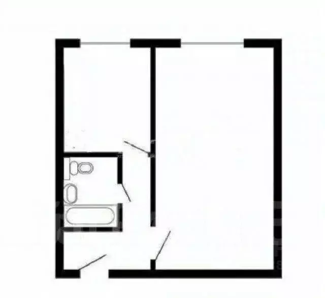 Студия Тульская область, Тула ул. Кирова, 14к2 (30.1 м) - Фото 2