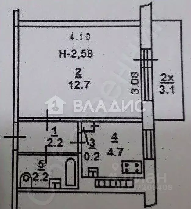 1-к кв. Ростовская область, Ростов-на-Дону ул. Миронова, 3/2 (23.0 м) - Фото 2