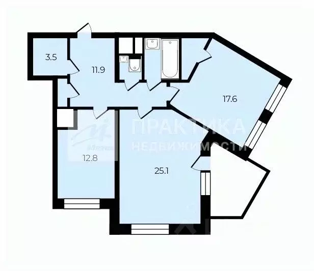 2-к кв. Москва Ленинградский просп., 66К2 (78.4 м) - Фото 2