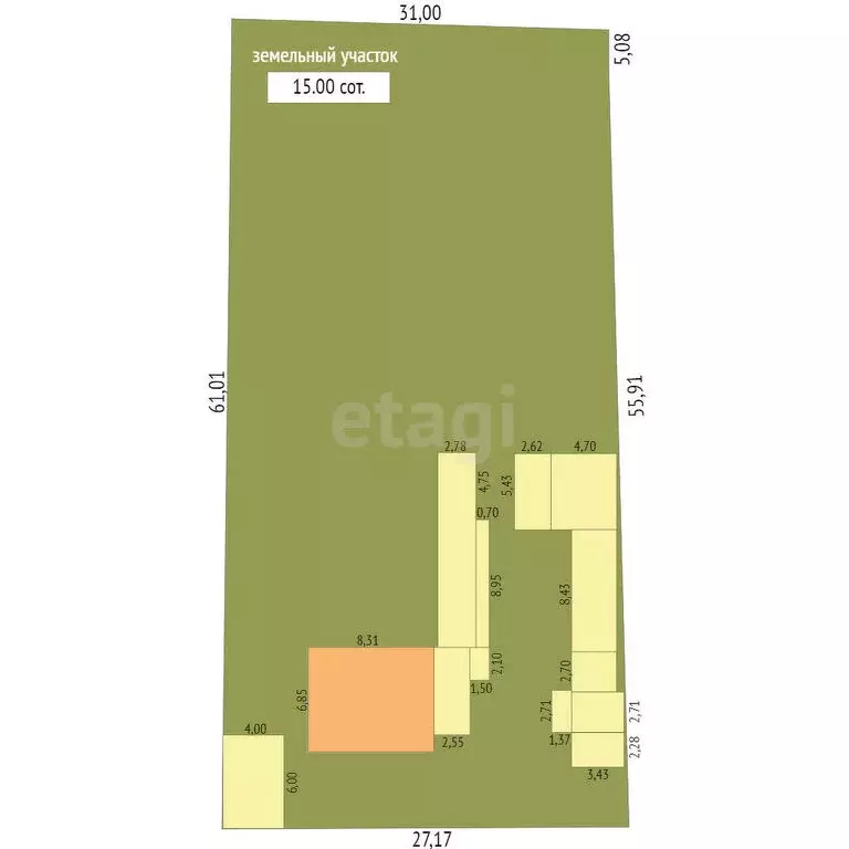 Дом в село Соколово, Колхозная улица (44.5 м) - Фото 1