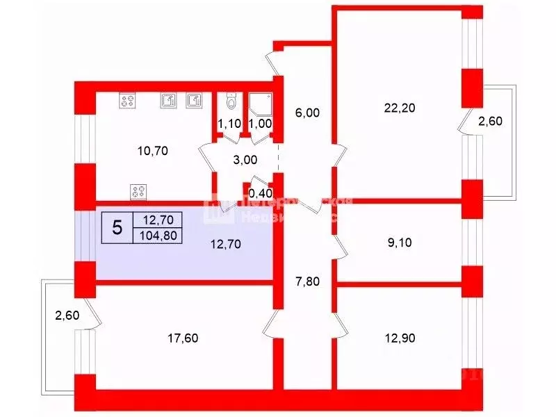 Комната Санкт-Петербург наб. Черной речки, 59К1 (12.7 м) - Фото 2