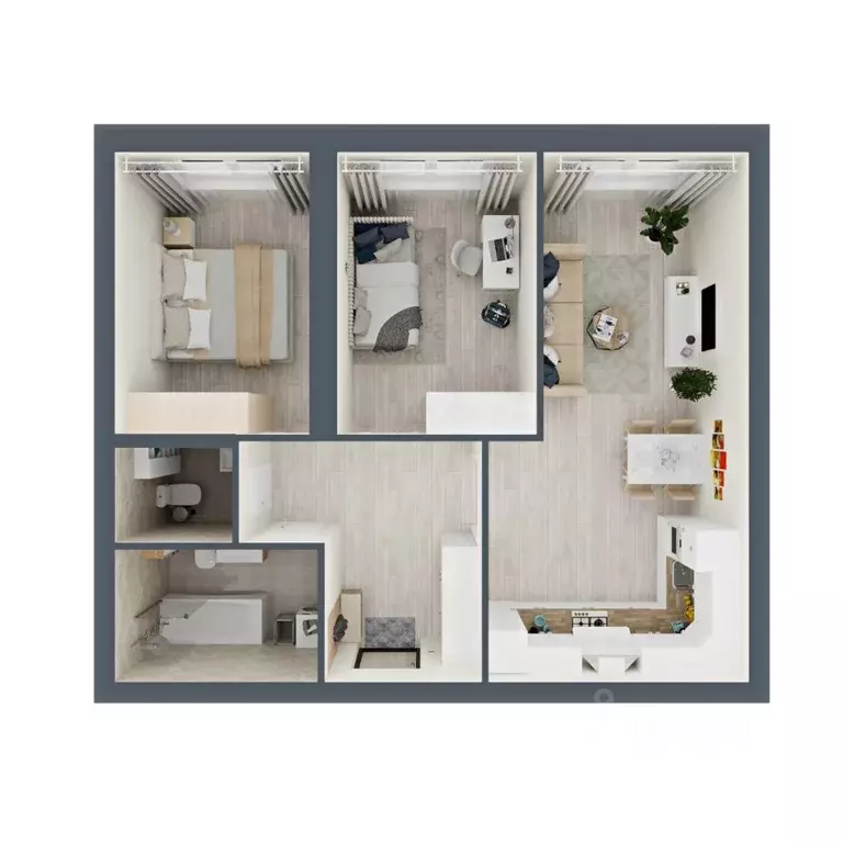 2-к кв. Нижегородская область, Нижний Новгород Северо-Восточная ул., 5 ... - Фото 1