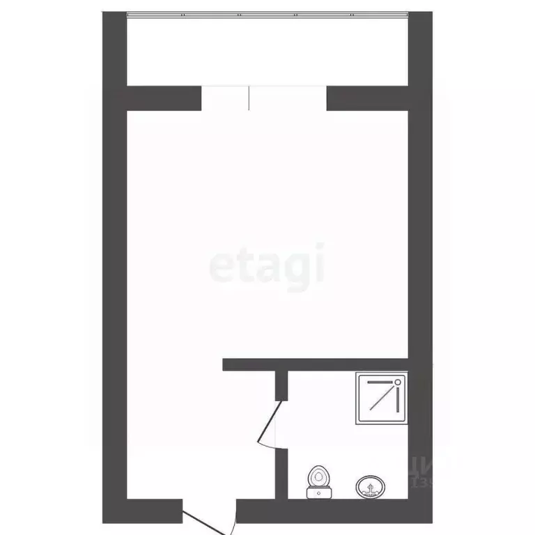 Студия Тюменская область, Тюмень ул. Щорса, 1а (21.0 м) - Фото 2