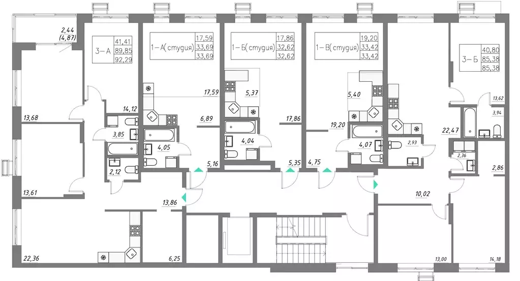 1-к кв. Татарстан, Казань Лето жилой комплекс (33.42 м) - Фото 2