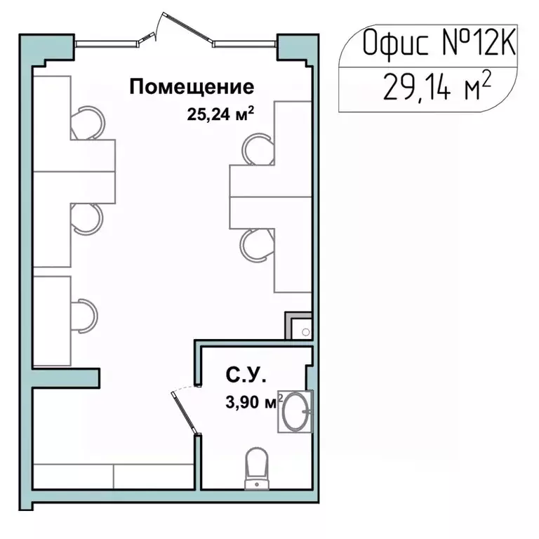 Офис в Севастополь ул. Летчиков, 10к4 (29 м) - Фото 1
