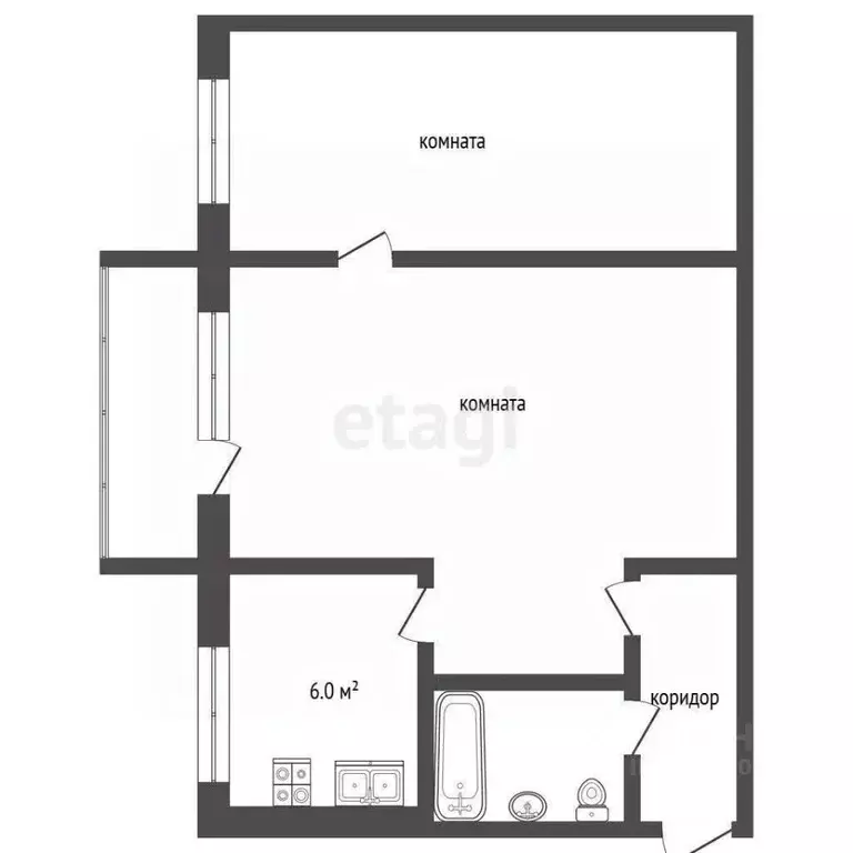 2-к кв. Московская область, Воскресенск Цемгигант мкр, ул. ... - Фото 2