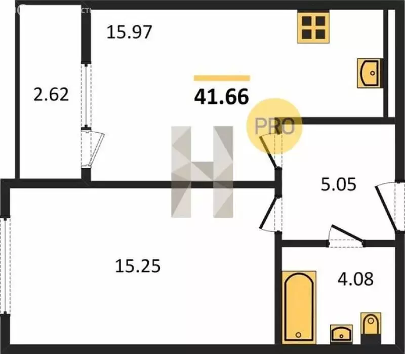 1-комнатная квартира: Калининград, улица Куйбышева, 84 (41.66 м) - Фото 0