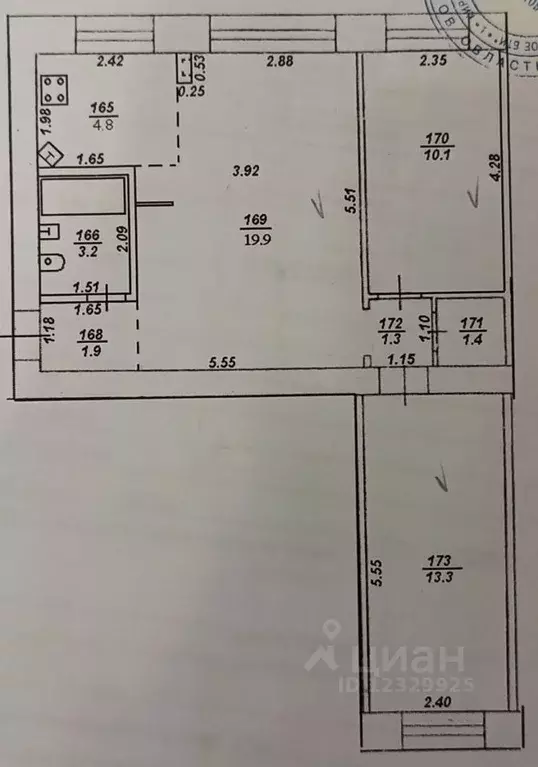 3-к кв. Кировская область, Киров Комсомольская ул., 27 (55.9 м) - Фото 1