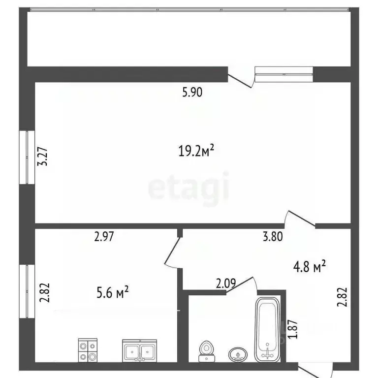 1-к кв. Марий Эл, Йошкар-Ола ул. Йывана Кырли, 5 (38.8 м) - Фото 1
