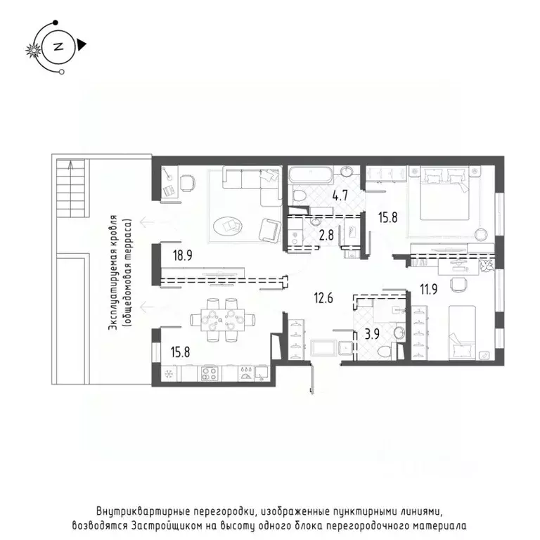 3-к кв. Санкт-Петербург Лисичанская ул., 15 (86.4 м) - Фото 0