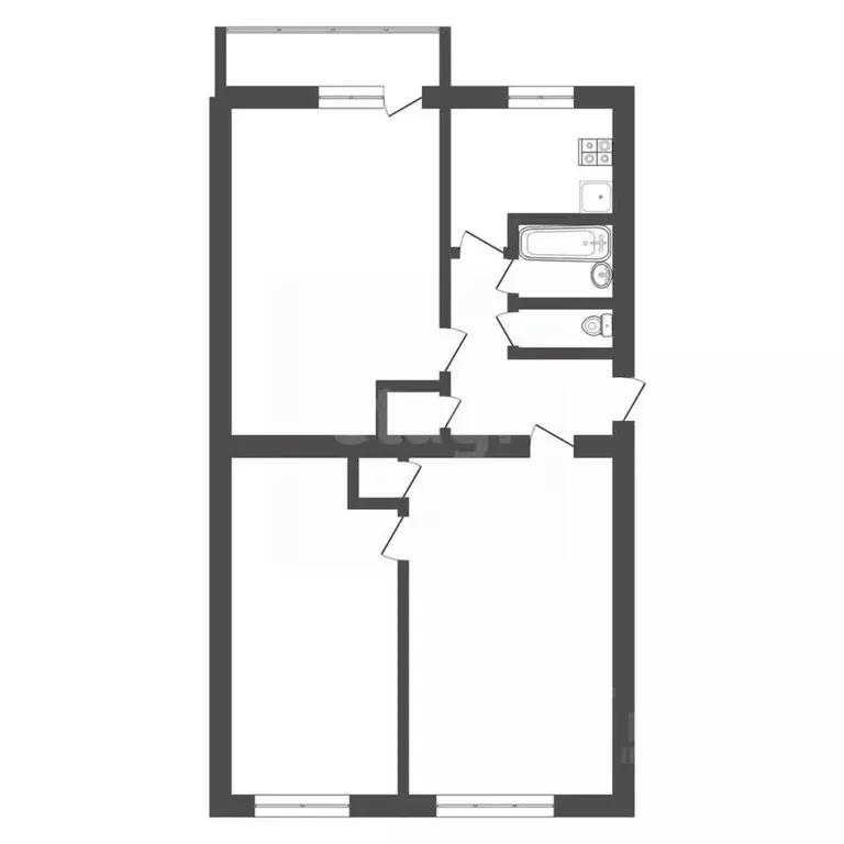 3-к кв. Тульская область, Болохово Киреевский район, ул. Ленина, 17 ... - Фото 2