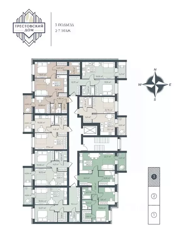 3-к кв. Тульская область, Узловая  (64.28 м) - Фото 2