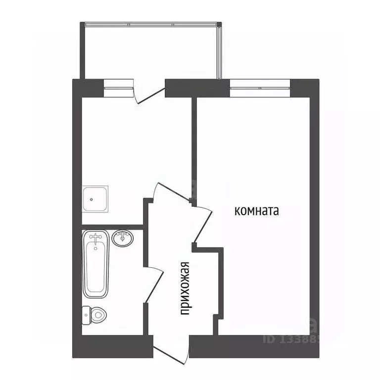 2-к кв. Красноярский край, Красноярск Краснодарская ул., 40/4 (32.9 м) - Фото 2