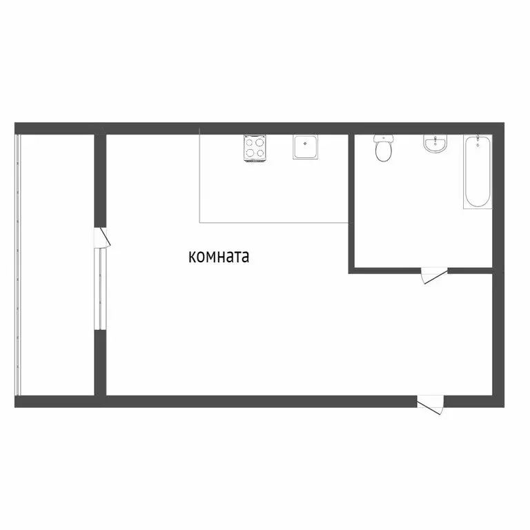 Квартира-студия: Воронеж, улица Туполева, 27А (40 м) - Фото 1