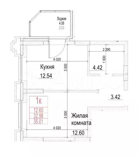 1-к. квартира, 35 м, 7/21 эт. - Фото 0