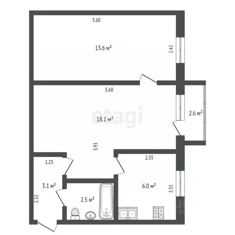 2-к кв. Саратовская область, Балашов ул. Ленина, 20/64 (43.0 м) - Фото 2