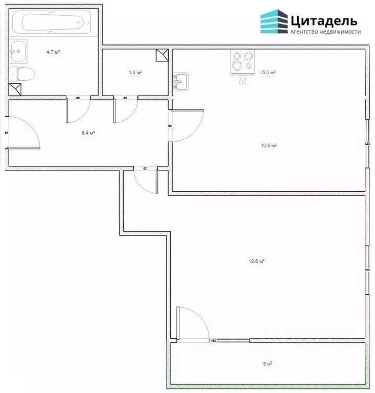 1-к кв. Московская область, Мытищи просп. Астрахова, 14 (48.5 м) - Фото 2