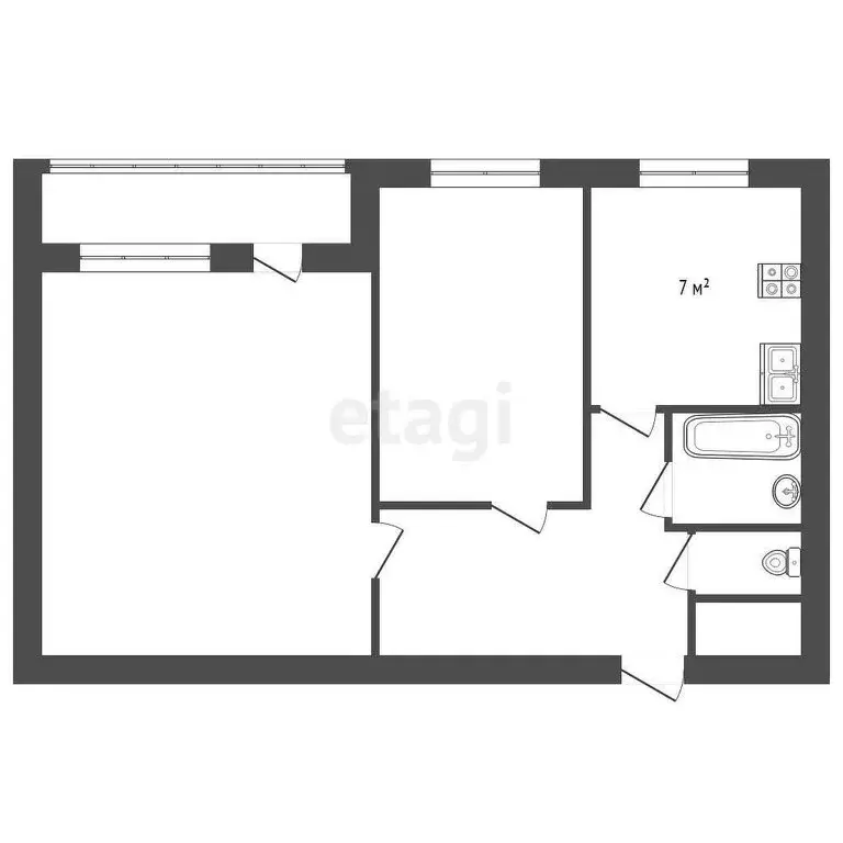 2-комнатная квартира: Санкт-Петербург, Светлановский проспект, 46к1 ... - Фото 1