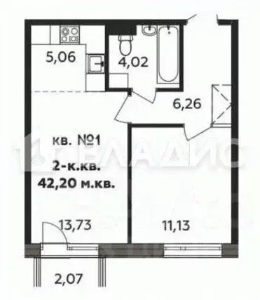 2-к кв. Карелия, Петрозаводск Вольная ул., 21 (42.0 м) - Фото 2