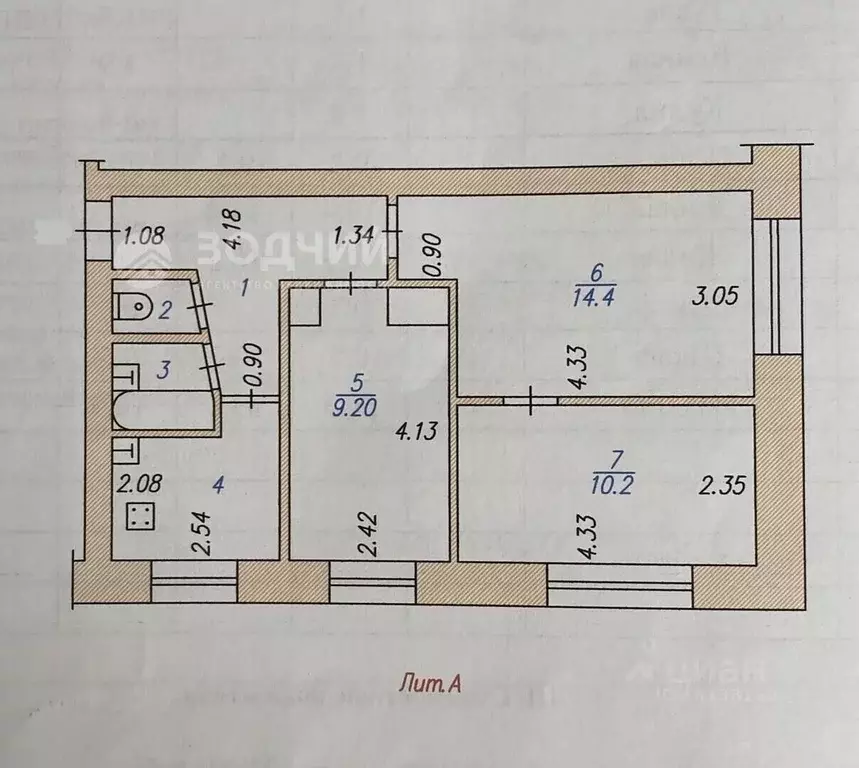 3-к кв. Чувашия, Новочебоксарск Комсомольская ул., 4 (50.3 м) - Фото 2
