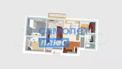 4-к. квартира, 60,1 м, 2/5 эт. - Фото 1