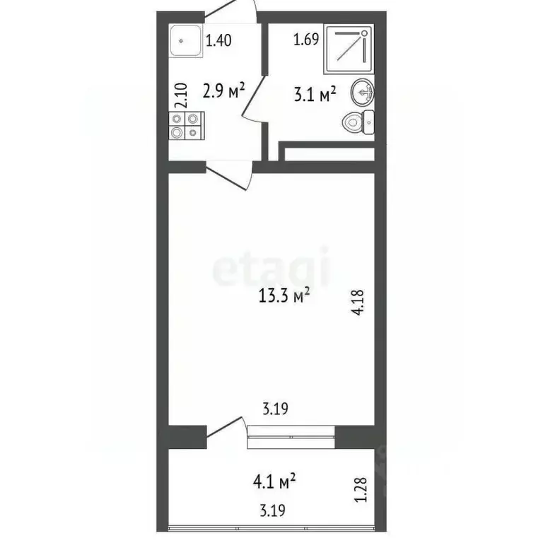 1-к кв. Крым, Ялта муниципальный округ, Отрадное пгт ул. Отрадная, 25А ... - Фото 2