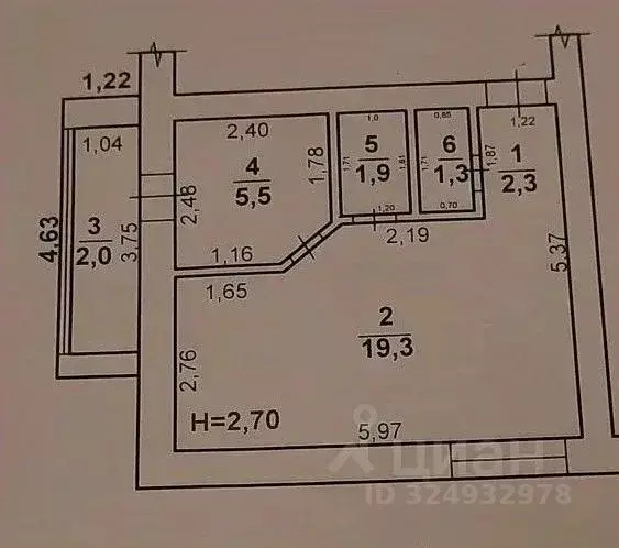 1-к кв. Краснодарский край, Анапа Сиреневый пер., 27 (33.0 м) - Фото 2
